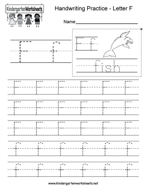 Letter F Writing Practice Worksheet. This series of handwriting alphabet worksheets can also be cut out to make an original alphabet booklet. You can download, print, or use it online. Letter F Worksheet, F Worksheet, Letter Writing Practice, English Worksheets For Kindergarten, Handwriting Practice Worksheets, Kindergarten Letters, Writing Practice Worksheets, Tracing Worksheets Preschool, Alphabet Worksheets Preschool