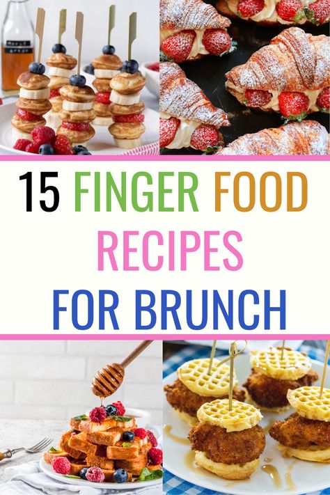 Are you looking for some delicious finger food recipes for brunch? Then look no further! You'll love these easy recipes! Brunch Finger Foods, Recipes For Brunch, Mom Brunch, Bridal Brunch Food, Breakfast Brunch Party, Brunch Catering, Graduation Brunch, Finger Food Recipes, Brunch Party Recipes