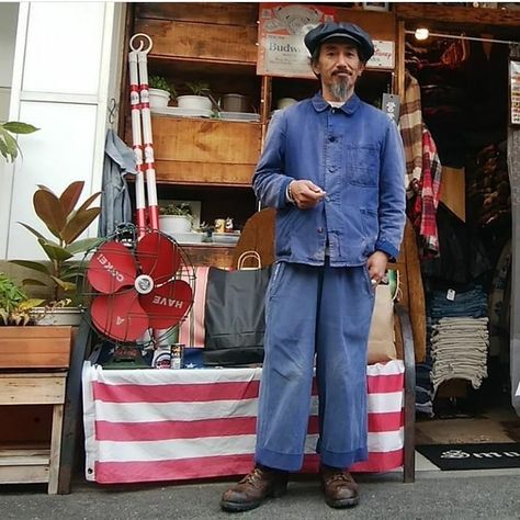 Japanese Workwear, Old Man Fashion, Grandpa Style, French Workwear, Workwear Vintage, Street Style Outfits Men, Men Stylish Dress, Mens Outfit Inspiration, Fall Fits