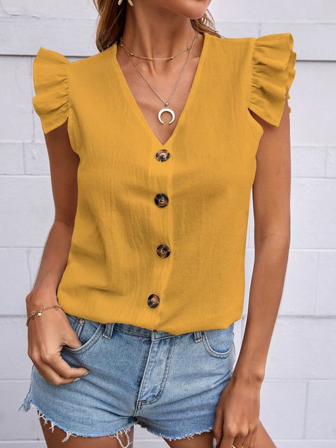 Tops For Women Casual, Best Prom Dresses, T-shirt Refashion, Shirt Refashion, Stylish Top, Plain Tops, Casual Style Outfits, Women Tops, Moda Casual