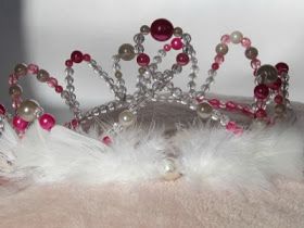 Marvelously Messy : Princess Crown Diy Birthday Crown, Safety Pin Crafts, Ballet Hairstyles, Handmade Tiaras, Beaded Crown, Headpiece Diy, Diy Crown, Princess Diy, Princess Dress Up