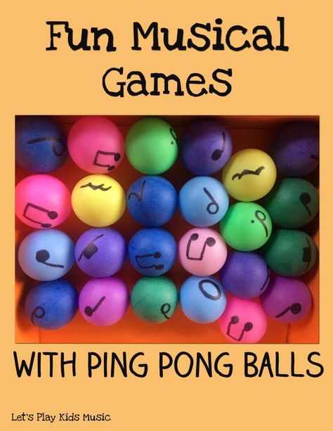 Fun Musical Games with Ping Pongs - Let's Play Music Elementary Music Lessons Fun Games, 3rd Grade Music Activities, Elementary Music Stations, Games For Music Classroom, Group Music Therapy Activities, Middle School Music Activities, Music Classroom Design, Music Classroom Ideas, Music Olympics