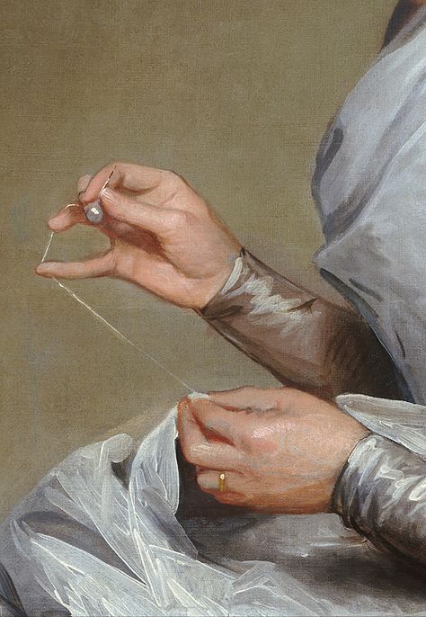 Catherine Brass Yates (Mrs. Richard Yates) by Gilbert Stuart, 1793 (detail) Gilbert Stuart, Art Sacre, Sewing Art, Detail Art, Vincent Van Gogh, Vintage Sewing, Classic Art, Dressmaking, Art History