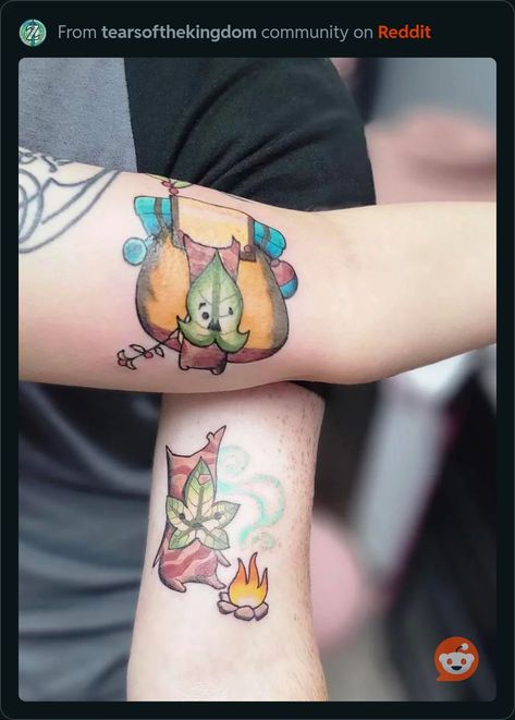 Totk Tattoo, Korok Tattoo, Legend Of Zelda Tattoo, Korok Zelda, Sick Tattoos, Random Tattoos, Partner Tattoos, Slayer Tattoo, Tattoo Thoughts