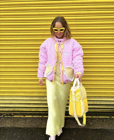 Shop — Aaron Asunsolo Pink Yellow Outfit, Aaron Asunsolo, Pink And Yellow Outfit, Yellow Hearts, Perfect Coat, Yellow Outfit, Yellow Heart, Cozy Flannel, Inspired Outfits