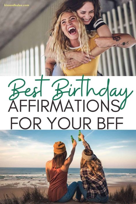 Kind words, inspirational messages, and words of encouragement make up our list of the best birthday affirmations for a friend! #birthdayaffirmations #affirmations Birthday Affirmations, 40th Birthday Messages, 50th Birthday Messages, Birthday Wishes Best Friend, 40th Birthday Wishes, Birthday Message For Friend, Beat Friends, Birthday Card Messages, Happy Birthday Best Friend Quotes