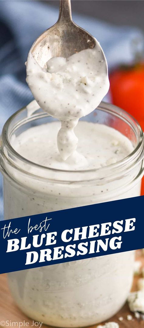 Cheese Sauces, Blue Cheese Dressing Recipe, Cheese Salad Dressing, Bleu Cheese Dressing, Blue Cheese Recipes, Salad Dressing Recipes Healthy, Blue Cheese Salad, Buffalo Chicken Salad, Salad Dressing Recipes Homemade