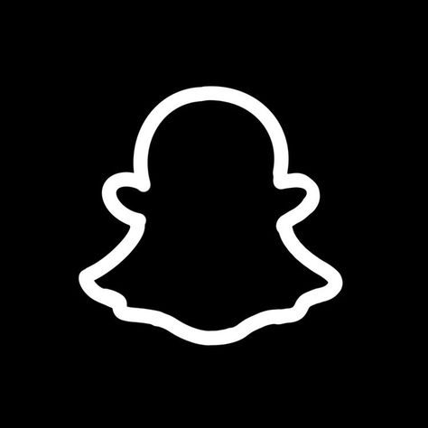 Dark Snapchat Icon, Black And White App Icons Snapchat, Iphone Snapchat, Football Swag, Ios14 Icons, Icon Phone, Snapchat Logo, Whatsapp Logo, Mobile App Icon