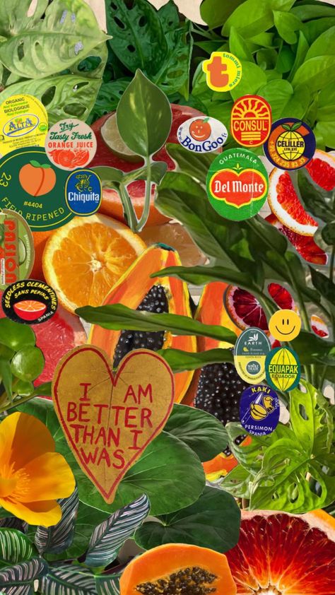 #fruit #growth #plants Fruit Aesthetic Wallpaper, Funky Backgrounds, Anthropologie Wallpaper, Funky Fruit, Maximalist Wallpaper, Artsy Background, Photo Wall Decor, Fruit Wallpaper, Collage Making