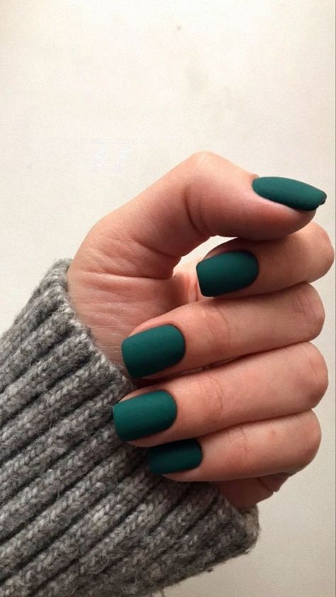 Short Pale Nails, Arycils Nails Short, Matte Green Nails, Milky Nails, February Nails, Green Nail, Her Nails, Cat Kuku, Chic Nails