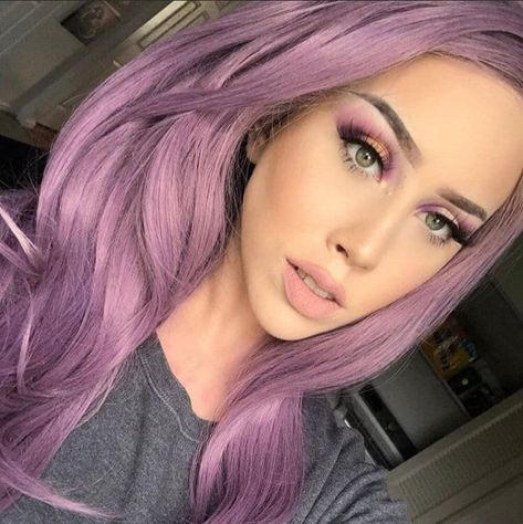 "🦄 Purple 22\" NATURAL BODY WAVY LACE FRONT Wig *NEW* FREE WIG CAP ✖️ Human Synthetic Blend lace front wig. ✖️Purple Color ✖️heat resistant up to 160 degrees ✖️Hand tied ✖️Medium cap size - adjustable . 22.5 circumference ✖️ hairline is very natural, and you could cut the front lace to blend as your own hairline" Lacefront Wig, Full Lace Wig Human Hair, Lilac Hair, Lavender Hair, Beautiful Wigs, Best Wigs, Straight Lace Front Wigs, Front Lace Wigs Human Hair, Hair Inspiration Color