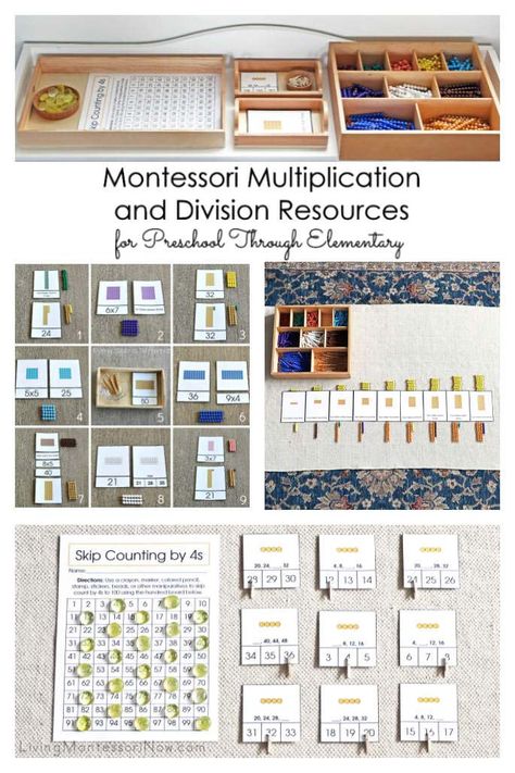 Montessori Multiplication, Montessori Homeschool Preschool, Montessori Elementary Classroom, Math Montessori, Montessori Math Activities, Montessori Elementary, Montessori Lessons, Homeschool Preschool Activities, Montessori Homeschool