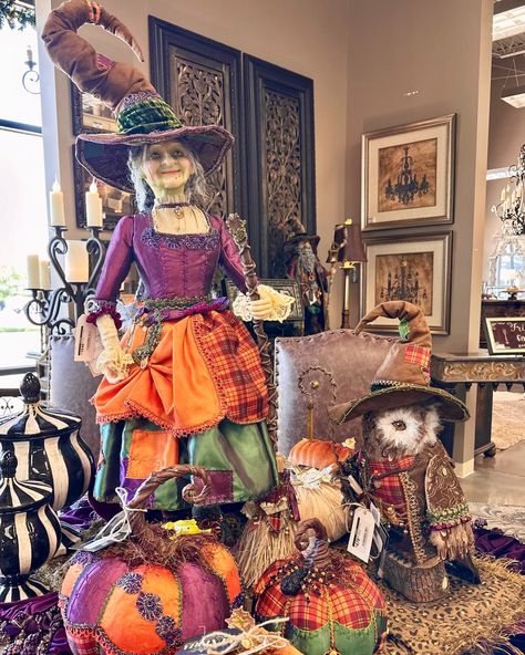 Fall is in the air! Halloween and Fall decor is on sale this month for 20% Off with coupon code! Head over to our website and click on Newsletter to get all the discounts we are offering for the entire month! Sale doesn't last forever!!! Currently pictured: Katherine's Collection: 2024 Release Listed on our website, available for in-store and online purchase. VERY LIMITED QUANTITIES OF EACH ITEM Happy Fall Y'all! #falldecor #fall #decor #seasonal #seasonaldecor #halloween #halloweendec... Mark Roberts Witches, Life Size Witch, Joe Spencer, Tree Monster, Flying Ghost, Paper Mache Pumpkins, Halloween And Fall, Twisted Tree, Mark Roberts