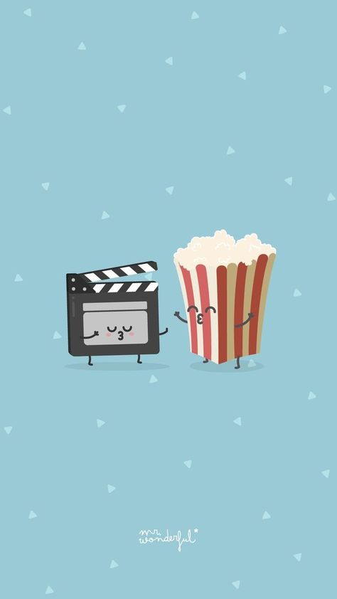 Popcorn Wallpaper, Movies Wallpaper, Movie Popcorn, Mr Wonderful, Food Wallpaper, Movie Wallpapers, Tumblr Wallpaper, Kawaii Wallpaper, Cute Backgrounds