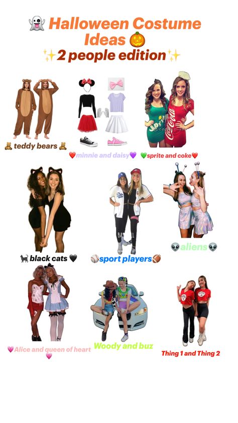 2 people edition Bestie Halloween Costumes, Duo Halloween Costumes, Sport Player, Costume Diy, 2 People, Queen Of Hearts, Halloween Diy, Black Cat, Halloween Costumes