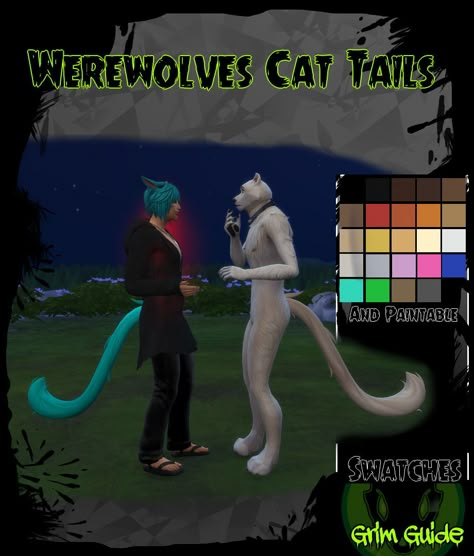 Ts4 Werewolves, Sims 4 Cc Demon Tail, Sims 4 Cat Tail Cc, Sims 4 Tail Cc, Ts4 Werewolf Cc, Sims 4 Monster Cc, Sims 4 Werewolf Cc, Pretty Sims, Sims Packs