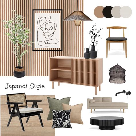 Japandi Style Interior Design, Apartemen Studio, Japandi Living Room, Japandi Interior Design, Japandi Interiors, Mood Board Interior, Japandi Home, Japandi Living, Japandi Design