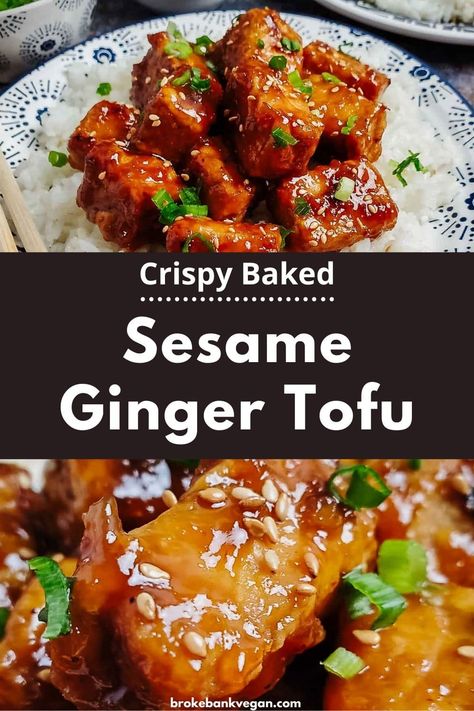 Ginger Tofu, Recipe With Ginger, Tofu Recipes Healthy, Sesame Tofu, Tofu Recipes Vegan, Ginger Honey, Sesame Ginger, Tofu Dishes, Ginger Recipes