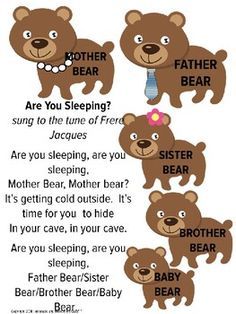 Hibernation Preschool Theme, Hibernation Preschool Crafts, Hibernation Preschool Activities, Hibernation Crafts, Hibernation Preschool, Hibernation Activities, Bears Preschool, Animals That Hibernate, Bear Songs