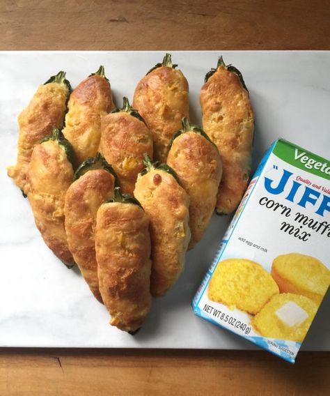 Baked Stuffed Jalapeno Peppers, Cornbread Jalapeno Poppers, Jalapeño Cornbread Poppers, Smoked Jalapenos, Jalapeno Cornbread Poppers, Jalapeno Appetizers, Cornbread Jalapeno, Smoked Veggies, Jalapeno Recipes Appetizers