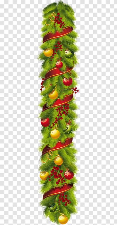 Christmas Garland Drawing, Garland Drawing, Santa Claus Vector, Christmas Decorations Wreaths, Family Christmas Ornaments, Free Sign, Color Help, Christmas Day, Christmas Garland