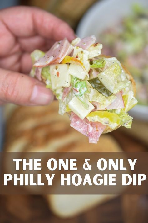 Philly Food Party, Philly Party Food, Phillies Party Food, Philly Hoagie Dip, Philadelphia Hoagie Sandwiches, Hoagie In A Bowl Keto, Philadelphia Eagles Tailgate Food, Hoagie In A Bowl, Philadelphia Eagles Appetizers