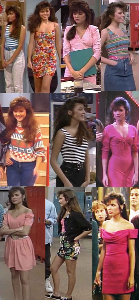 Wait – Kelly outfits you might actually wear. | The Ultimate Guide To "Saved By The Bell" Fashion 1985 Womens Fashion, Saved By The Bell Fashion, Saved By The Bell Outfits, Grunge Style Outfits, 80s Fashion Party, 1980s Outfits, 1990 Style, 80s Fashion Outfits, Look 80s