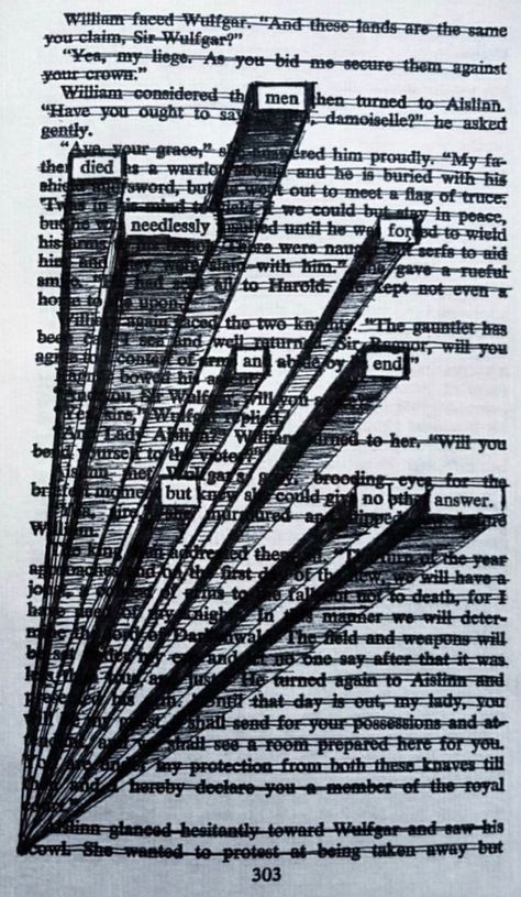 Blackout Poetry Art, Easy Pencil Drawings, Imagination Drawing, Blackout Poems, Drawing Ideas Creative, Book Poetry, Ideas For Drawing, Found Poetry, Easy Disney Drawings