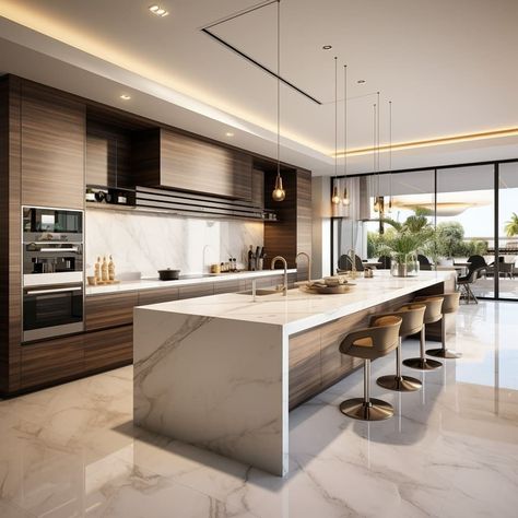 Main Kitchen, Bold Kitchen, Diy Kitchen Backsplash, Beach Estate, Open Plan Kitchen Living Room, Spacious Kitchen, Kitchen Interiors, Dream Kitchens Design, Modern Kitchen Island