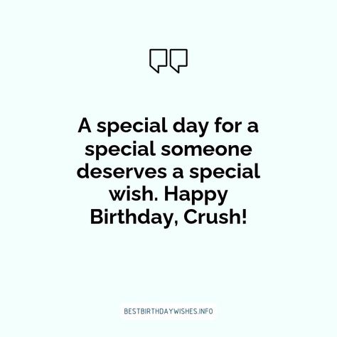 Birthdays are a wonderful opportunity to express your love and appreciation for the special people in your life. If you have a crush, their birthday i... | # #BirthdayWishes Check more at https://www.ehindijokes.com/birthday-wishes-for-crush/ Happy Birthday Wish For Crush, Birthday Caption For Crush, Best Birthday Wishes For Crush, Happy Birthday Wishes For Your Crush, Happy Birthday Quotes For Crush, Short And Sweet Birthday Wishes For Him, Birthday Wishes For Secret Crush, Happy Birthday Crush Message, Hbd Wishes For Boyfriend