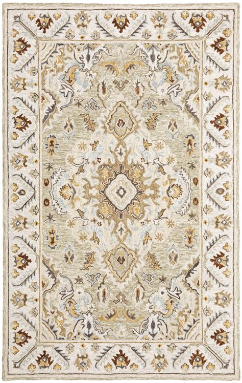 The Alfresco collection offers traditional Bohemian designs in warm, sun-washed shades of red, clay, and gold as well as soft, muted shades of gray, blue and green. Hand-crafted of space-dyed wool in India with a luxurious looped pile for added texture to enhance any room setting. This rug is perfect for your living room, dining room, den, bedroom, or any living space Ivory Palette, Rug Direct, Beige Area Rug, Bohemian Design, Red Clay, Carpet Colors, Ivory Rug, Hand Tufted Rugs, New Classic