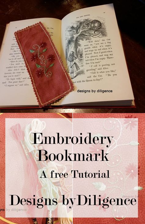 Embroidery Bookmark Pattern, Felt Bookmarks Diy Pattern, Sew Bookmark, Ribbon Bookmark Diy, Embroidery Bookmark, Embroidered Bookmarks, Make A Bookmark, Bookmark Tutorial, Felt Bookmark