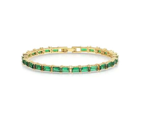 Baguette Emerald Tennis Bracelet/ 14K Gold Emerald Bracelet/ Genuine Emerald Bracelet/ Certified Stackable Bracelet For Women ≫ Features * Item Code: SGBR00230 * Metal: 18K Solid Gold (14K also available - Additional fees may apply) * More options in gold color: Rose gold, yellow gold, White gold * 100% Genuine Zambian Earth Mined Emerald * High Quality AAA+ Zambian Emerald * Gemstone Cut:- Baguette * Emerald Wt.:- 6.00 Ct. ≫ FAQ below for more detail. ✦ Sizing We can adjust most items to fit yo Emerald Tennis Bracelet, Rainbow Sapphires, Birthday Bracelet, Emerald Bracelet, Multi Sapphire, Rainbow Bracelet, Wedding Jewelry Bracelets, Mom Jewelry, Gold Gift