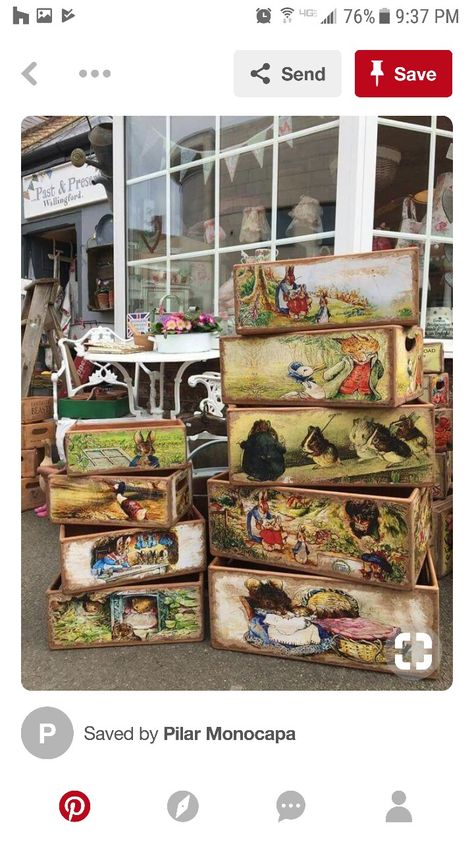 Deco Podge, Beatrix Potter Nursery, Books Illustration, Mod Podge Crafts, Framed Cork Board, Decoupage Diy, Decoupage Furniture, Modge Podge, Decoupage Art