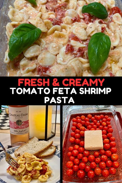 Looking for an easy dinner recipe that’s bursting with flavor? This Tomato Feta Pasta with Shrimp is the perfect choice! Juicy shrimp and tangy feta cheese are combined with sweet cherry tomatoes in a creamy, savory sauce that’s incredibly satisfying. Ideal for an easy weeknight dinner, this Mediterranean-inspired dish is rich, fresh, and absolutely mouthwatering. Whip it up in no time for a delicious cherry tomato recipe everyone will love! Feta Shrimp Pasta, Feta Pasta With Shrimp, Feta Shrimp, Tomato Feta Pasta, Pasta With Feta Cheese, Shrimp Pasta Dishes, Dinner Kids, Easy Weeknight Dinners Healthy, Shrimp Pasta Recipe