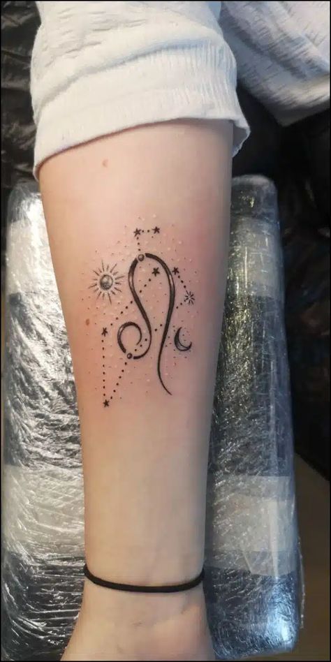 100+ Powerful Leo Tattoos Designs & Ideas with meanings Leo Tattoo Elements, Small Leo Zodiac Tattoos For Women, Leo Tattoo For Women Zodiac, Leo Horoscope Tattoo, Leo Zodiac Tattoos For Guys, Leo Zodiac Tattoos For Women, Zodiac Tattoos For Women, Leo Inspired Tattoos, Tattoo Leo