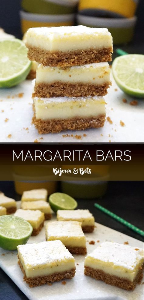 Margarita Dessert, Margarita Bars, Margarita Bar, Lime Margarita, Mexican Dessert Recipes, Mexican Dessert, Party Desserts, Limes, Mexican Dishes