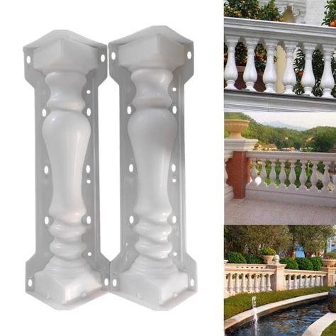 PRICES MAY VARY. 【Easy to Use】Built-in snaps, easy to use, no special skills required, even a novice without additional equipment, can create a beautiful balcony while filling out the form.We advise using high quality cement. 【Specifications】Material: Plastic Color: White Dimension: 60X14CM/23.6"X5.5" 【Usage】 Used for the manufacture of heavy colored concrete by vibration casting method. It can be used for pouring concrete and plaster 【A Must For Garden-lovers】This mold is specially designed for Balcony Fence, Pouring Concrete, Outdoor Improvements, Colored Concrete, Beautiful Balcony, Cement Molds, Patio Picnic, Roman Columns, Decorative Plaster