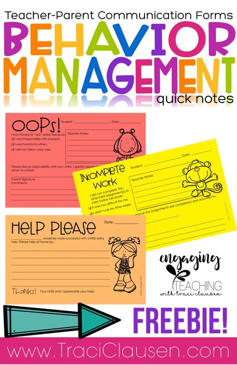 Parent Communication Forms, Classroom Communication, Parent Teacher Communication, Teaching Classroom Management, Teacher Freebies, Classroom Behavior Management, Classroom Management Tips, 4th Grade Classroom, Student Behavior