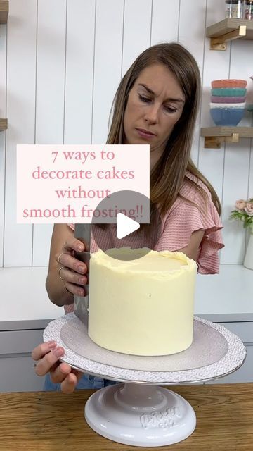 Emily | British Girl Bakes on Instagram: "If you struggle with smooth frosting, skip it! Try one of these techniques instead. If you need more details and step by step instructions you’ll find them in my tutorial - search on YouTube for 7 Cakes Without Smooth Frosting 😊 #buttercream #buttercreamcakes #frosting #cakedecorating #cakereels #cakereel #britishgirlbakes" Buttercream Frosting Techniques, Icing Piping Techniques, Cupcake Frosting Techniques, Cake Frosting Techniques, Cake Icing Techniques, Cake Piping Techniques, Buttercream Techniques, Smooth Icing, British Girl