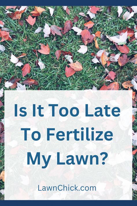 So, it's fall and you want to fertilize your lawn, but you're worried it's too late. After all, you can't apply fertilizer if it's cold enough for frost. It's important to know the right time to use your fertilizer if you want it to give your lawn the nutrition it needs. Learn all about the right times to fertilize both cool-season and warm-season grasses in this helpful blog post. Is It Too Late, Lawn Fertilizer, Easy Landscaping, Garden Maintenance, Green Lawn, Green Carpet, Grow Strong, Right Time, It's Cold