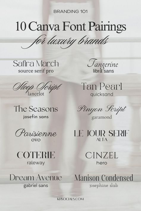 Creative - Modern Font Designs Fonts For Luxury Brands, Best Brand Fonts, Fancy Canva Fonts, Boujee Fonts, Fonts Pairing Ideas, Canva Calligraphy Fonts Name, Classy Canva Font, Canva Typography Combinations, Luxury Font Combinations