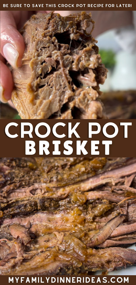 Crock pot brisket Crock Pot Brisket, Brisket Recipes Crockpot, Best Brisket Recipe, Brisket Crock Pot, Slow Cooker Brisket, Crock Pot Beef, Brisket Recipe, Beef Brisket Recipes, Bbq Brisket