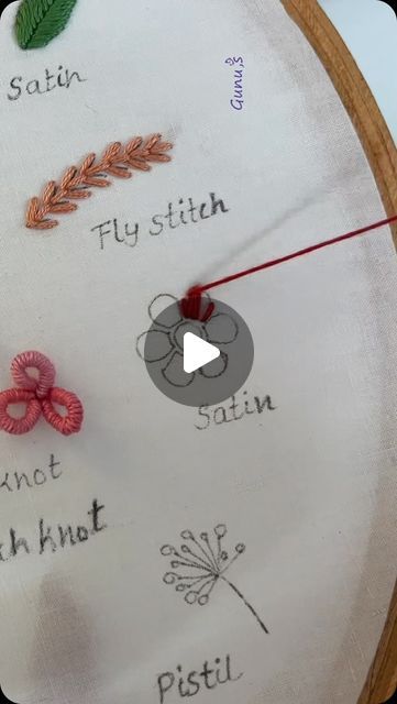 Gunu’s Embroidery hoops & Jewellary on Instagram: "Flower🌸 (Satin stitch)  Checkout the YouTube for full tutorial 📩 @gunus_.in @gunus_in  . . . . . . . #embroidery #embroiderydesign #embroideryhoop #embroideryart #embroidered #hoopart #embroiderytutorial #embroiderytutorials #hoopartembroidery #weddinggifts #anniversarygift #couplegifts #savethedate #personalisedgifts #handstitched  @gunus_.in @gunus_in" Satin Stitch Embroidery Tutorial, Satin Stitch Flower, Satin Stitch Embroidery, S Embroidery, Embroidery Lessons, Satin Flowers, Embroidery Hoop Art, Satin Stitch, Stitch Embroidery