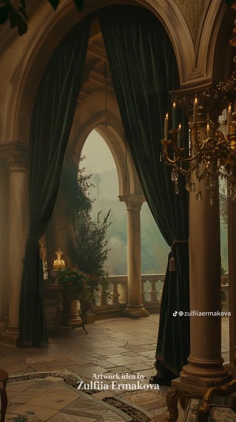 English Castle Interiors, Palace Servant Aesthetic, Royal Castle Interior Aesthetic, 1800s Castle Interior, Ball Room Fantasy Art, Medieval Inspired Living Room, Fancy Castle Interior, Castle Sitting Room, Beautiful Castles Interior