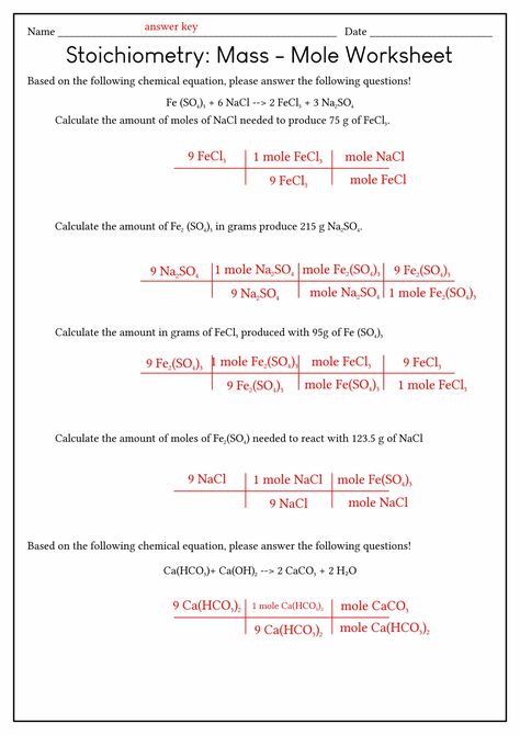 Mass to Mole Stoichiometry Worksheet Answer Key Stoichiometry Chemistry, Trigonometric Ratios, Density Worksheet, Unit Circle, Chemistry Study Guide, Molar Mass, Chemical Equation, Chemistry Notes, Chemistry Class