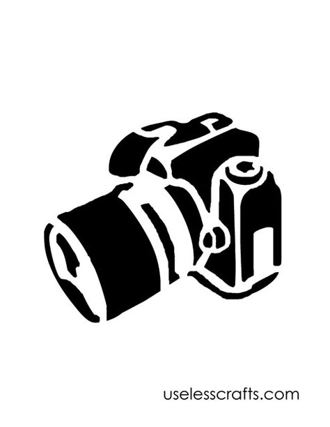 Camera Camera Cookies, Camera Stencil, Cool Stencils, 심플한 그림, Music Tattoo Designs, 3d Art Drawing, Stencil Printing, Free Stencils, Graffiti Drawing