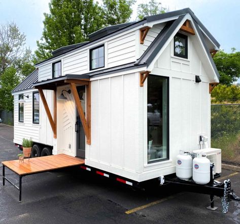 Tiny Trailers, Tiny House Trailer, Best Tiny House, Travel House, Tiny House Floor Plans, Style Cottage, Trailer Home, Casa Container, Portable House