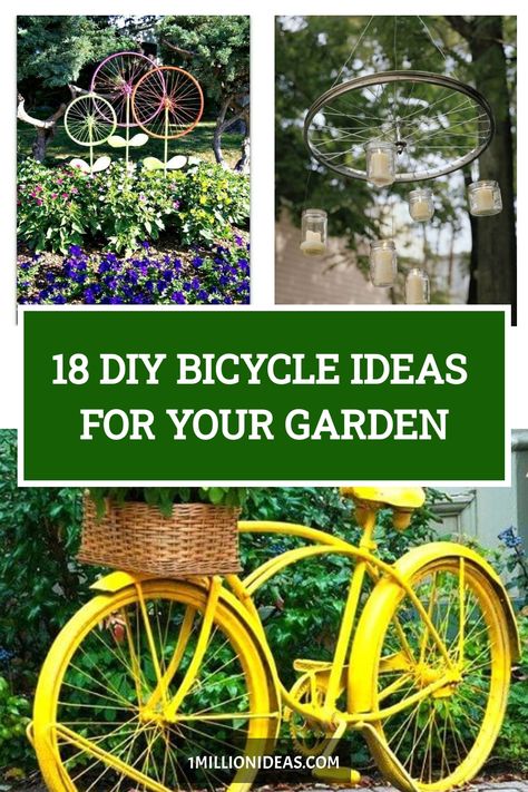 18 DIY Bicycle Ideas For Your Garden