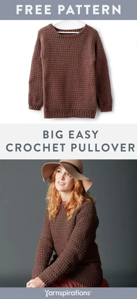 Women's crochet sweater free patterns - Peanut and Plum Easy Crochet Pullover, Crochet Cardigan Easy, Easy Crochet Beginner, Crochet Sweater Pattern Women, Kimono Crochet, Crochet Pullover Pattern, Baby Crochet Blanket, Sweater Pattern Free, Crochet Sweater Free